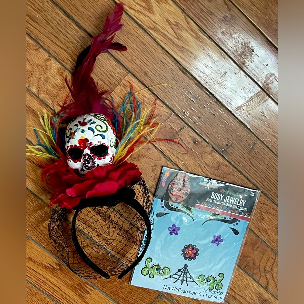 Day of the Dead Skull Headband